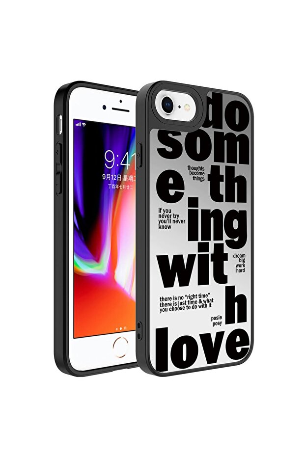Apple Iphone Se 2022 Ve I?phone 6,6s Uyumlu Aynalı Desenli Kamera Korumalı Parlak Kapak Kılıf - 1
