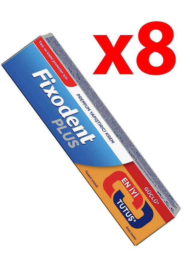 Plus Güçlü Tutuş Protez Yapıştırıcı 40 Gr - 8 Adet - 1
