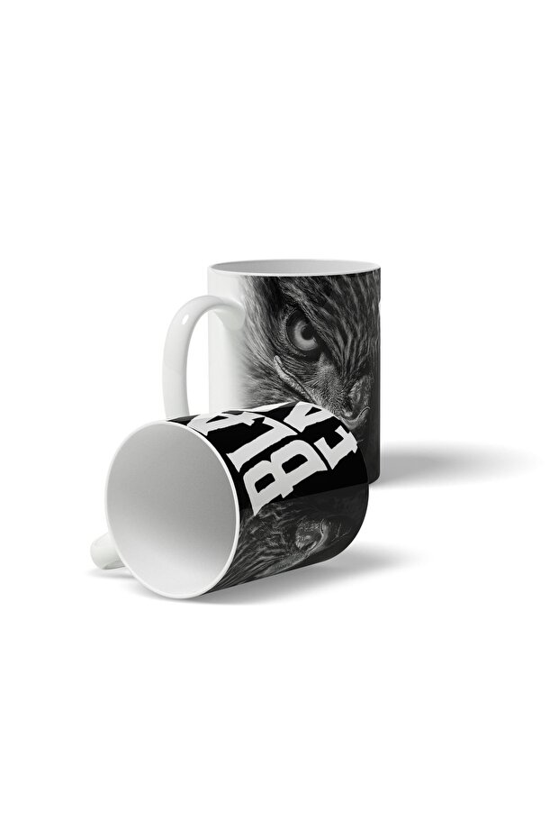 بلاك إيجل - تصميم النسر - كوب مطبوع باللون الأسود - 2