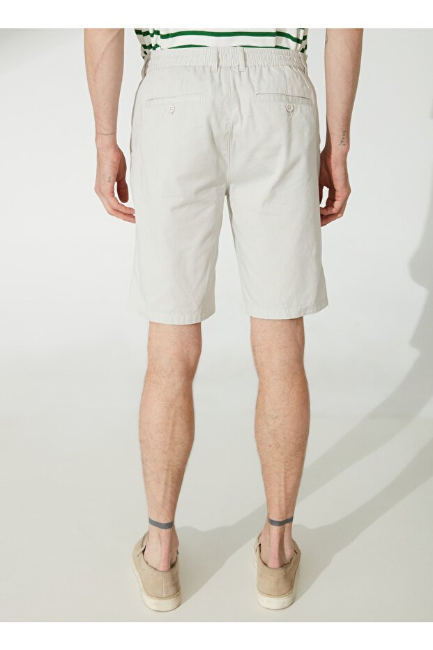Düşük Bel Basic Taş Erkek Bermuda Şort Lısbon - 4