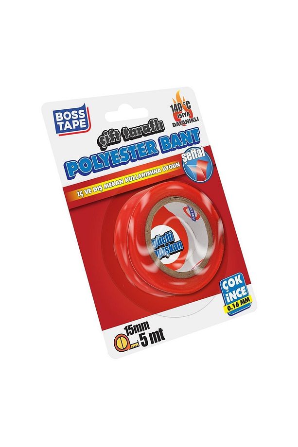 Çift Taraflı Yüksek Isıya Dayanıklı Polyester Bant En:15mm Boy:5mt - 2
