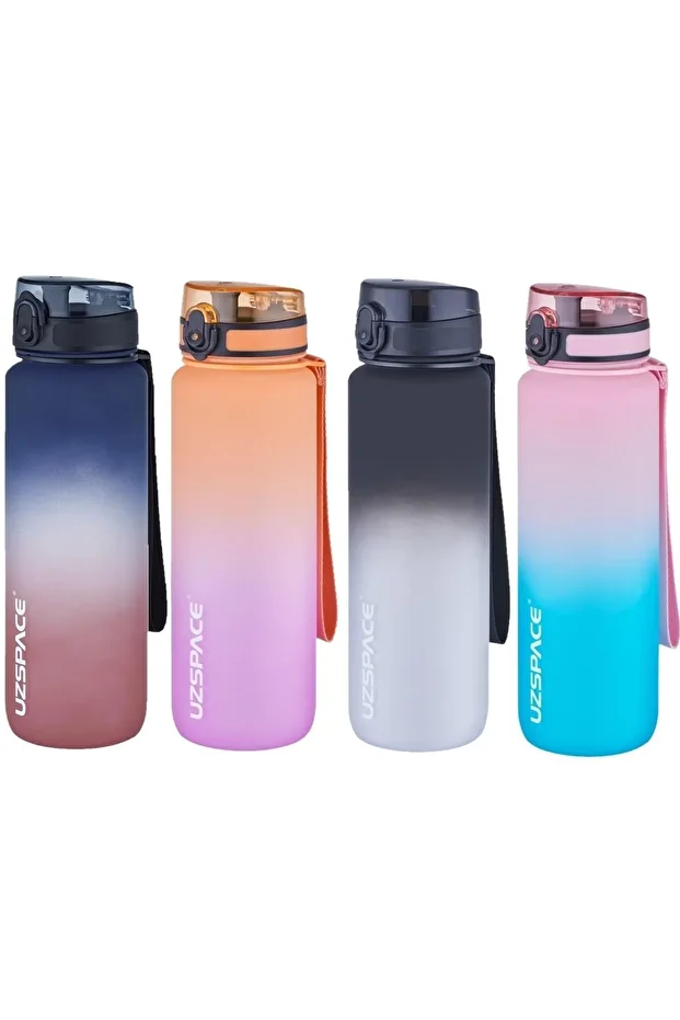 Büyük Boy 1000ml Motivasyon Matarası Çift Renk Softtouch Ff Collection Tritan Su Matarası - 4