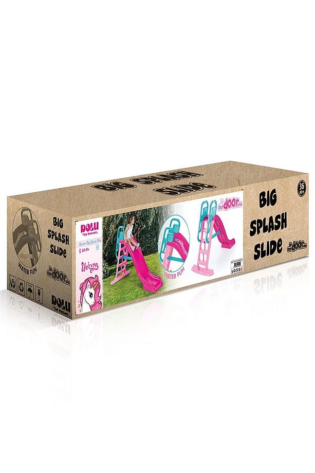 Dolu Çocuk Kaydıragı Su Kaydıragı Pembe Büyük Boy Katlanır - 5
