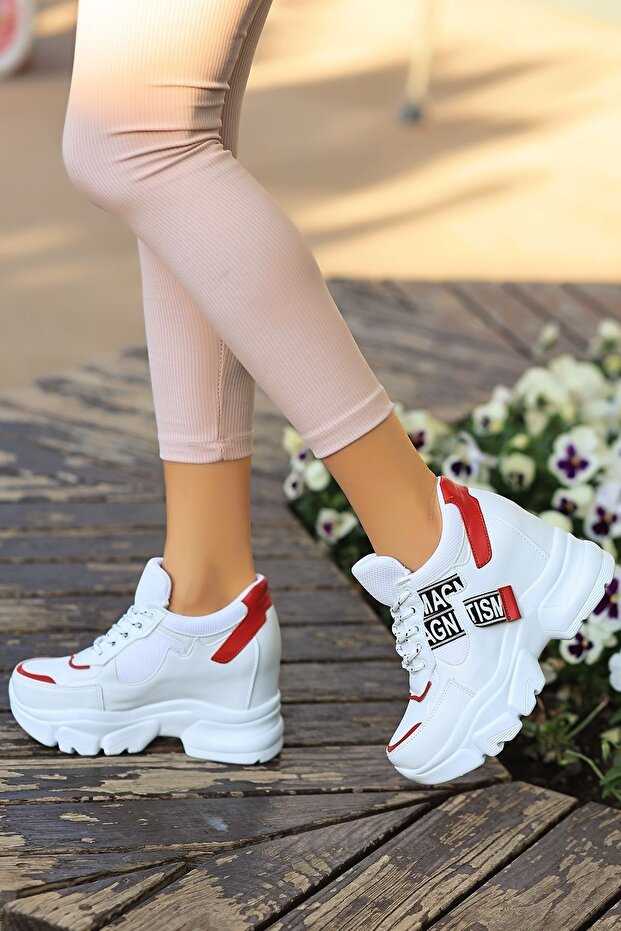 Frm-6000 Hidden Heel Red Sports Shoes