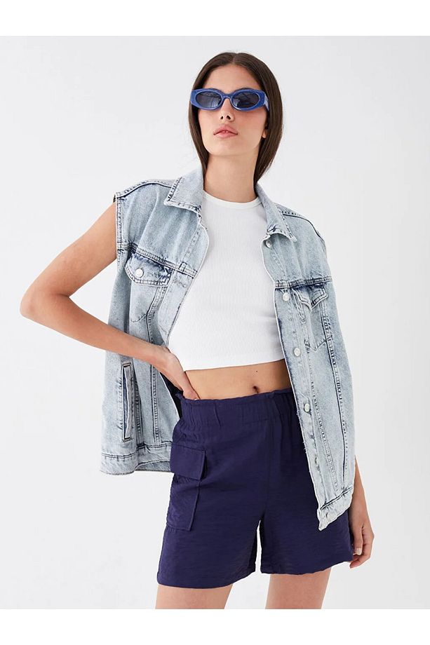 Lcw Casual Beli Lastikli Standart Fit Kadın Şort - 1