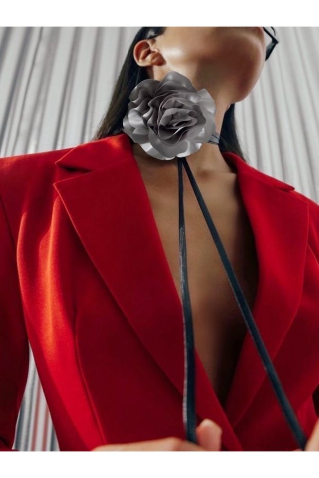 Big Rose Choker Necklace Chocker Rose
