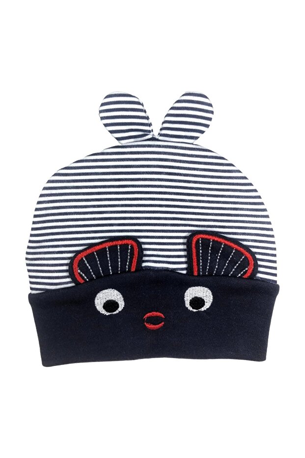 Balık Nakıslı Bebek Pamuklu Bere - 1