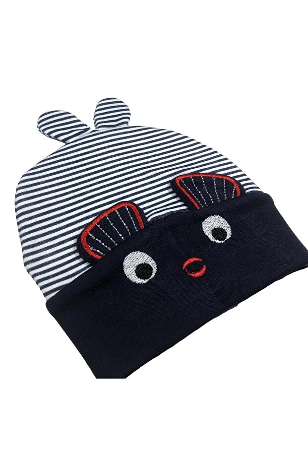 Balık Nakıslı Bebek Pamuklu Bere - 2