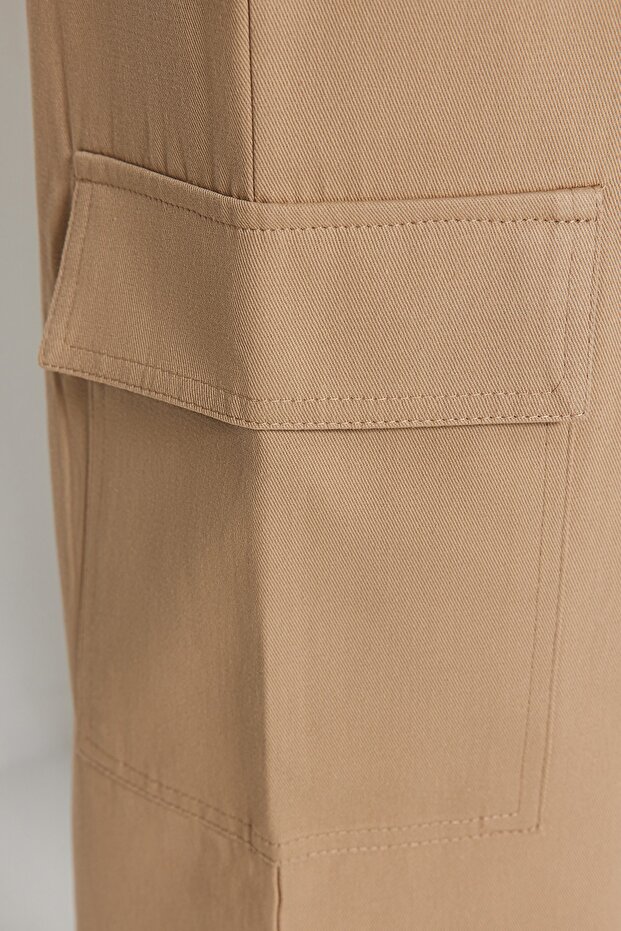Camel Kargo Cepli Straplez Yaka Maxi Dokuma Tulum TWOSS23TU00192 - 4