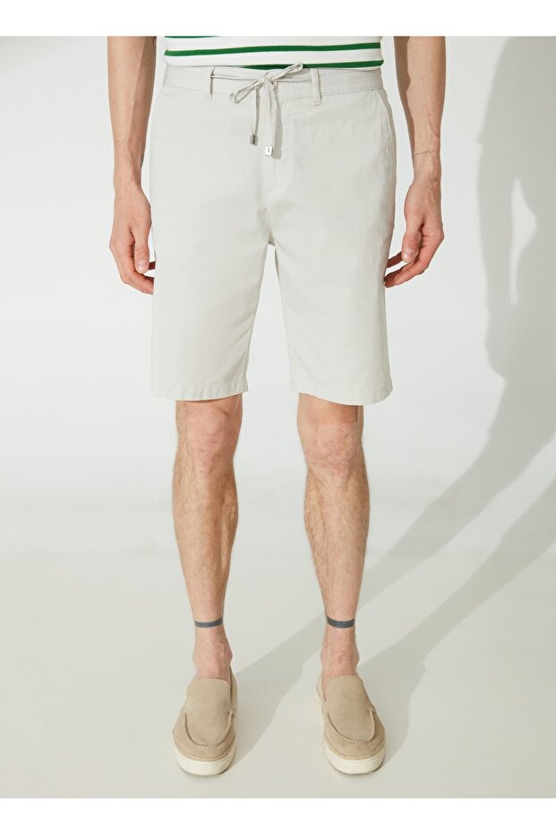 Düşük Bel Basic Taş Erkek Bermuda Şort Lısbon - 2