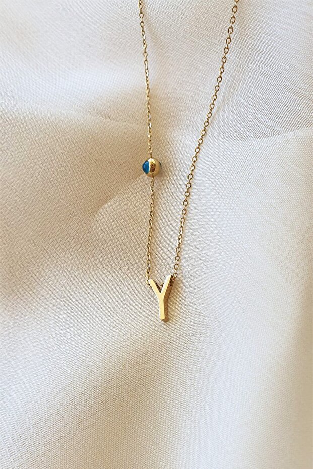 Çelik Harf Kolye - Y - 1