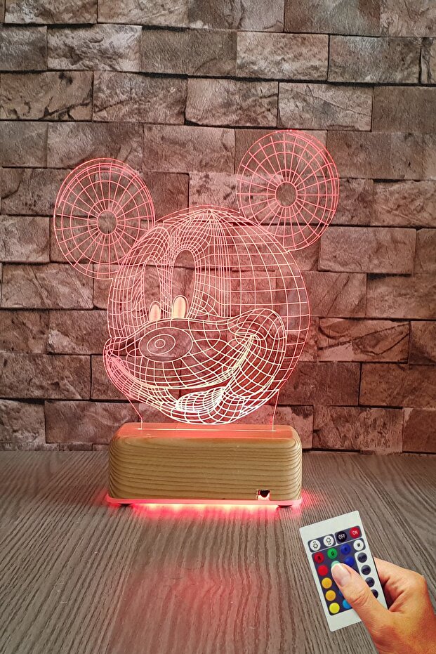 Miki Mause Tasarımlı 3d Led Gece Lambası - 3