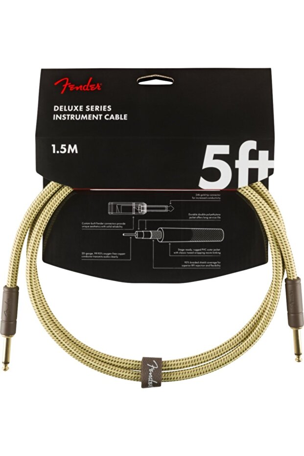 Deluxe Inst Ss 5 Twd Guitar Cable 1.5 Meters
