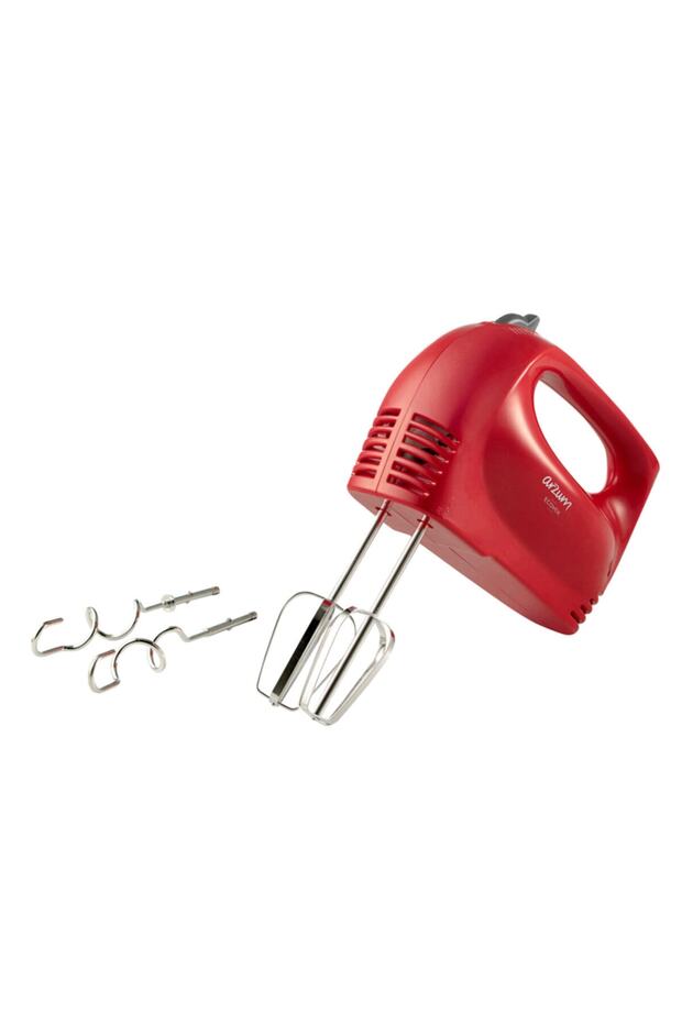 Ecomix AR1123 300W - 7 Hız Ayarı - Hamur & Çırpıcı Kırmızı El Mikseri Seti - 1