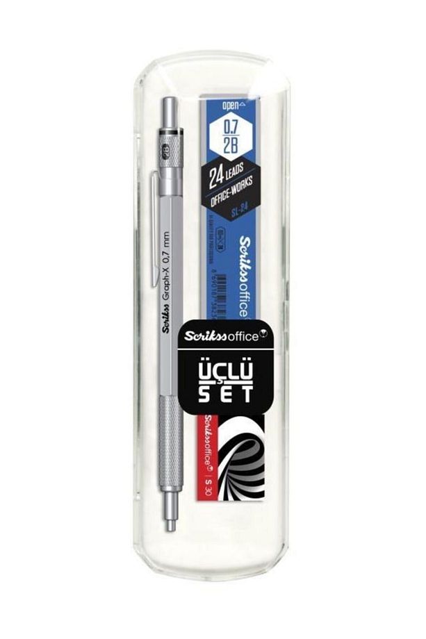 Versatil Kalem Graph-x 0.7 Kurşuni Gri 3 Lü Set - 1