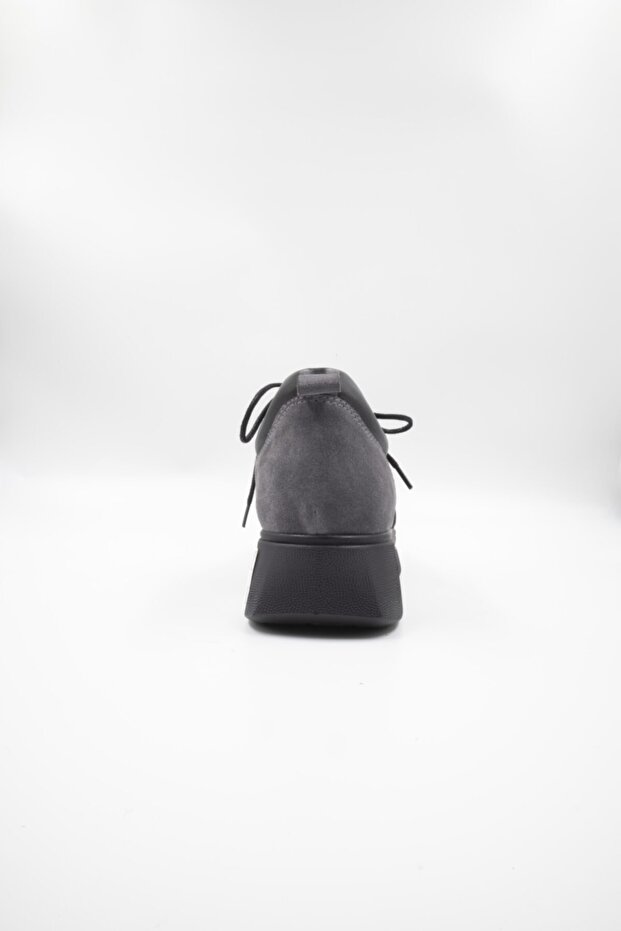 Kadın Gri Kalın Taban Ayakkabı - 2