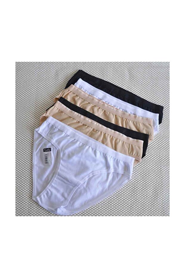 Elastan Bayan Bikini Külot 6'lı Paket - 1