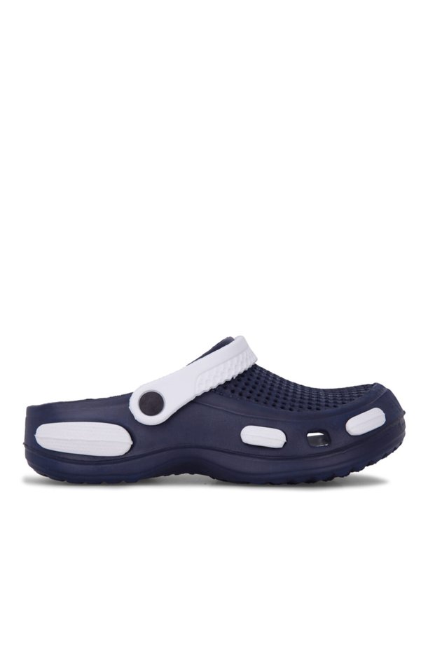 Women's Navy Blue White Slippers E087Z000