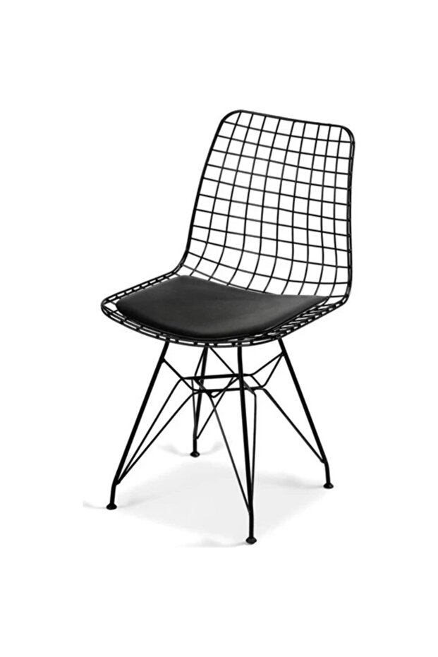 Siyah Tel Sandalye - 2