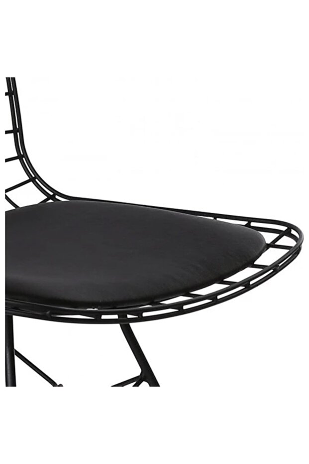 Siyah Tel Sandalye - 4