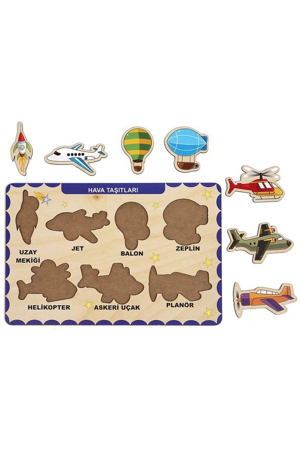 4 Adet Ahşap Bul Tak Eğitici Yapboz Puzzle Seti 1 - 5