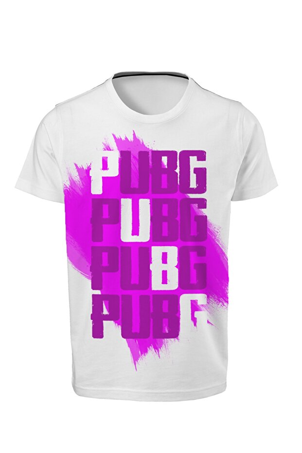Pubg Digital Printed Pink Unisex T-shirt K-05