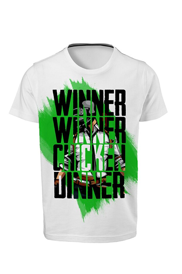 Boy Green Unisex Pubg Man Splash Digital Printed T-shirt K-03
