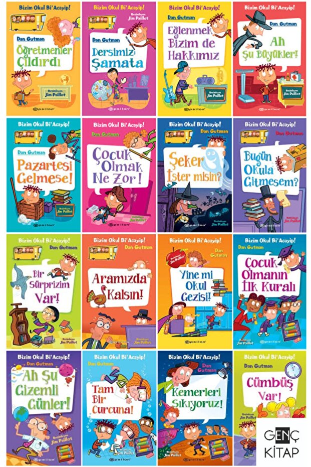 Bizim Okul Bi Acayip 16 Kitap Full Set Dan Gutman /