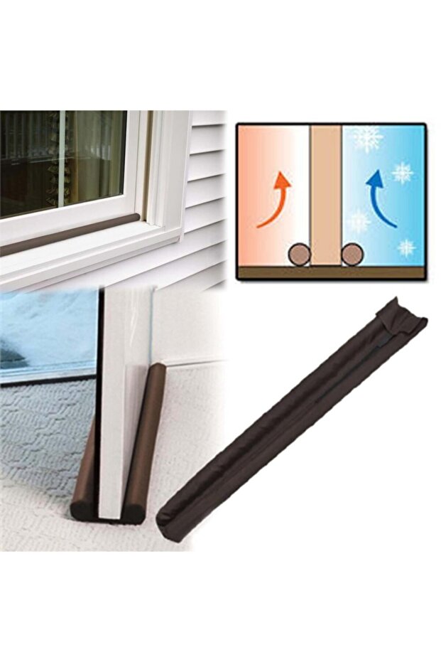 Under Door Wind Cold Prevention Sponge Double Sided Under Door Windbreaker Anti-Wind-3 Pieces