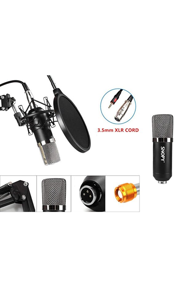 Sn-03p Profesyonel Amaçlı Stand Ve Filtreli Youtuber Ve Masaüstü Mikrofon - 3
