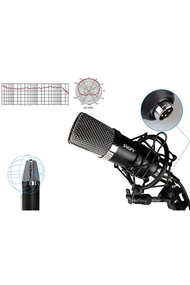 Sn-03p Profesyonel Amaçlı Stand Ve Filtreli Youtuber Ve Masaüstü Mikrofon - 5