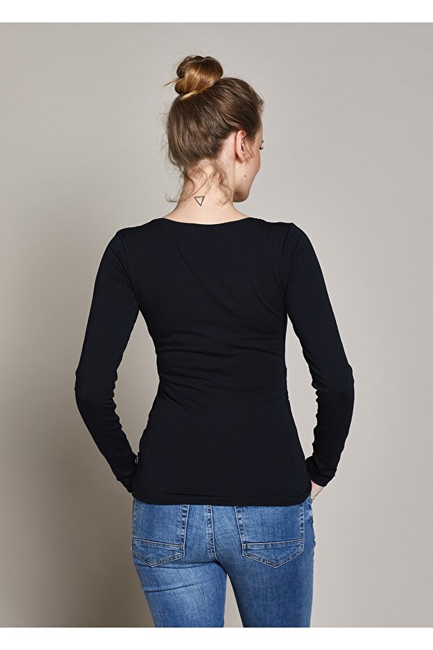 Uzun Kollu Basic Hamile Tişörtü Petra - 2