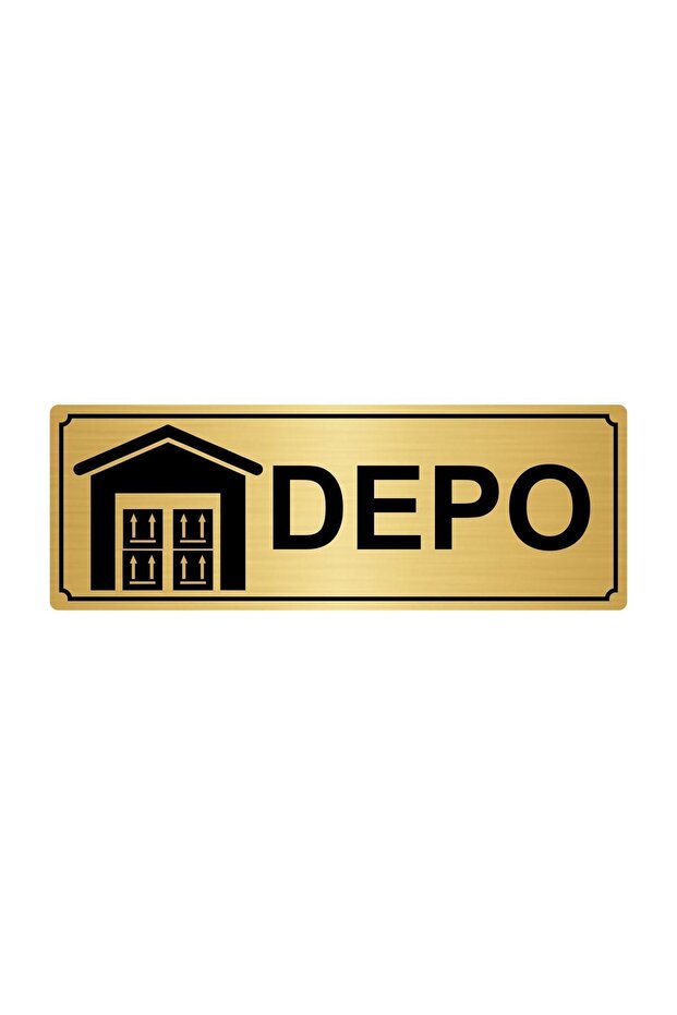 Gold Color Metal Warehouse Directional Sign
