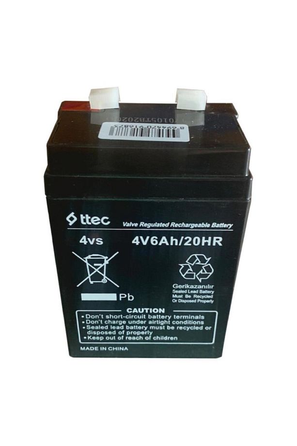 Ttec 4V 6Ah Bakımsız Kuru Akü Işıldak Fener Akü - 1