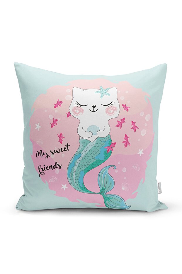 My Sweet Friends Cat with Mermaid Special Design Pillow Case