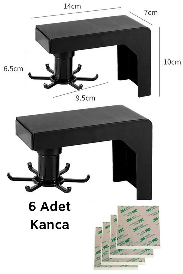 Multi Çok Amaçlı Kolay Temizlenen Mutfak Banyo Takı Duvar Askılık Aparatı - 2