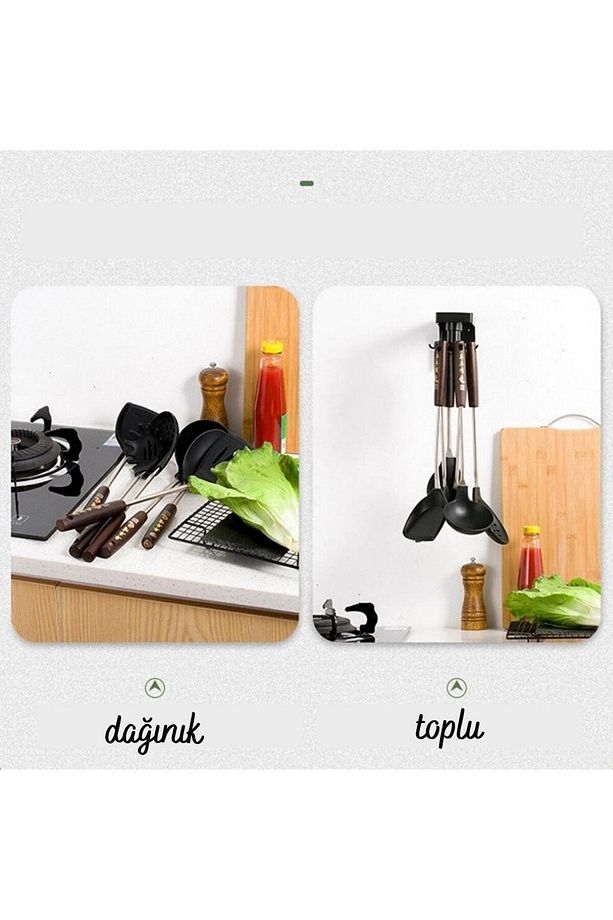 Multi Çok Amaçlı Kolay Temizlenen Mutfak Banyo Takı Duvar Askılık Aparatı - 7