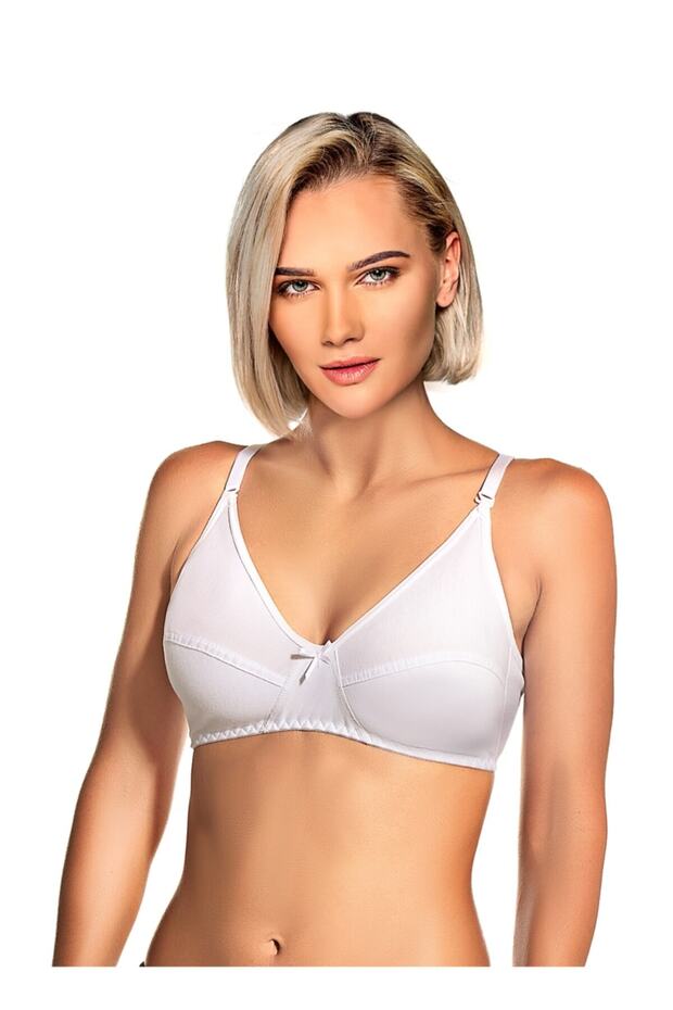 Women's White Cotton Combed Bra