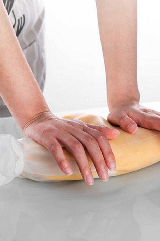 Orta Hamur Torbası Silikon Şeffaf Ekmek Makarna Mantı Hamuru Kolay Yoğurma - 1