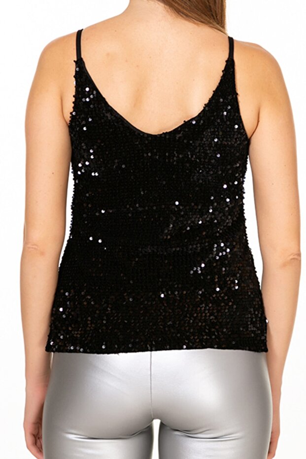 Pul Payet Askılı Bluz - 3