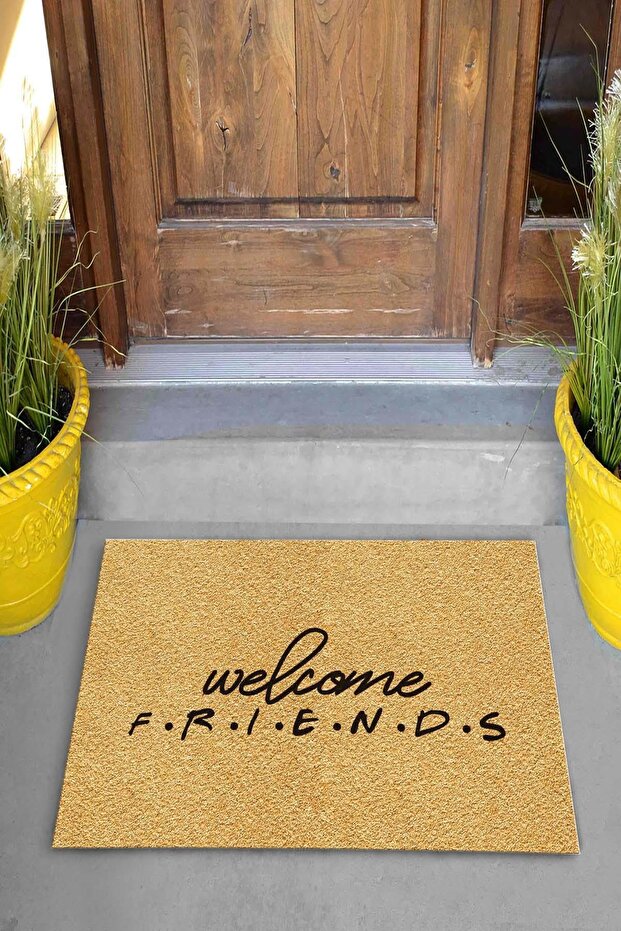 Welcome Friends Dekoratif Kapı Önü Paspası - 4