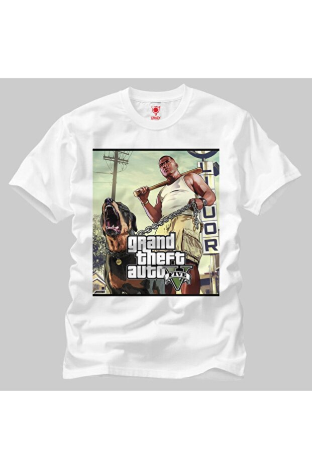 Gta5: Man With Dog Men's T-Shirt