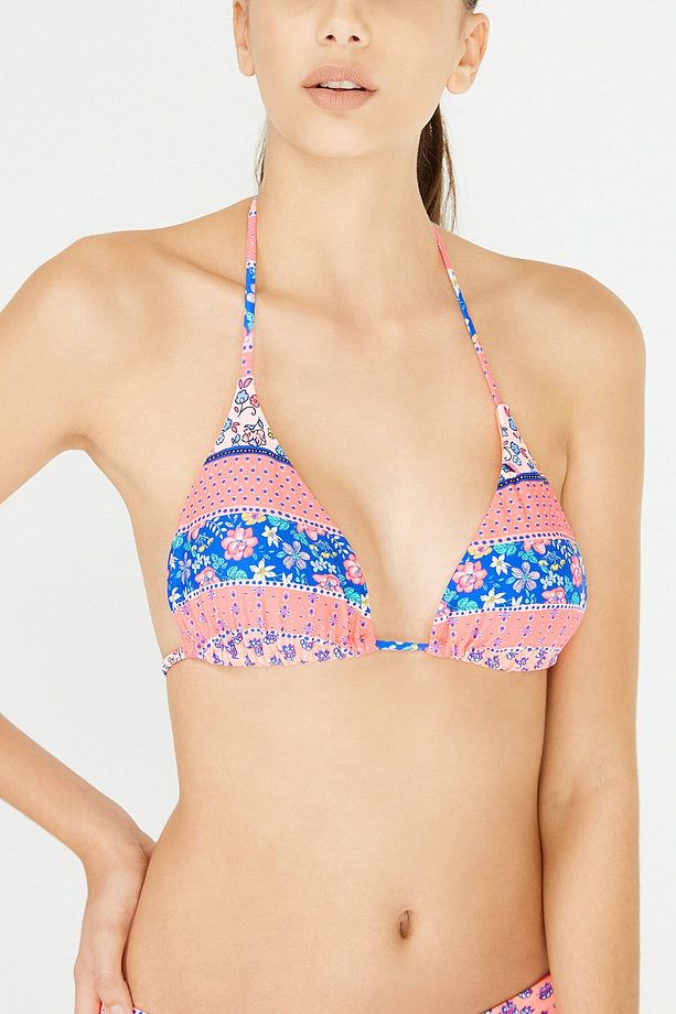 Baskılı Mixture Üçgen Bikini Üstü - 1