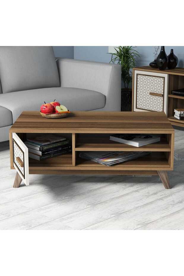 Ayla Orta Sehpa - Ceviz/Krem - 2