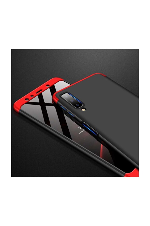 Samsung Galaxy A7 2018 Kılıf Double Dip 360 Protective Siyah - 4