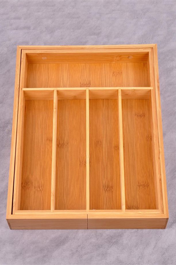 Ahşap Bambu Çekmece Kaşıklık (p/ahs-700231) - 1