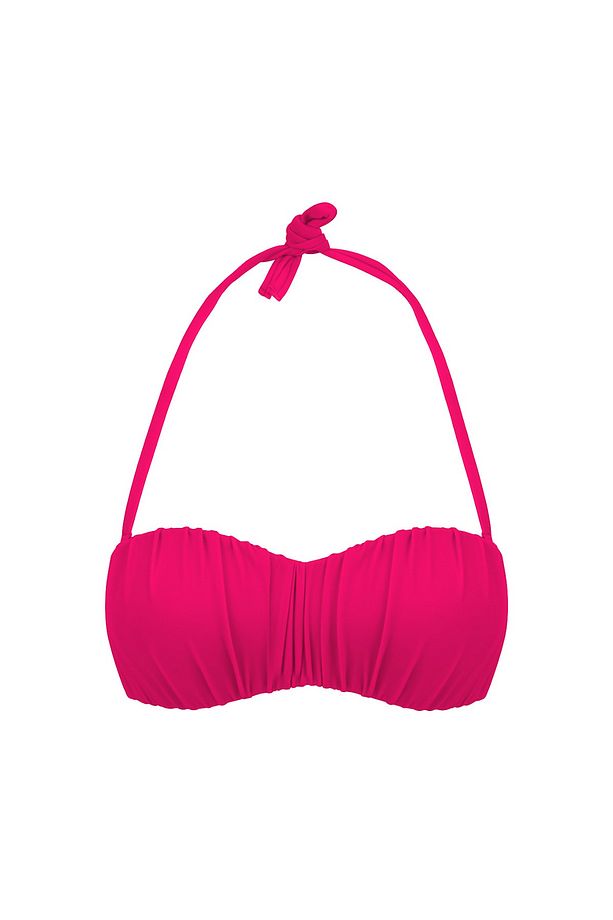 Kadın Fuşya Basic Shirred Top Bikini Üstü PPBSSHTP17IY - 4