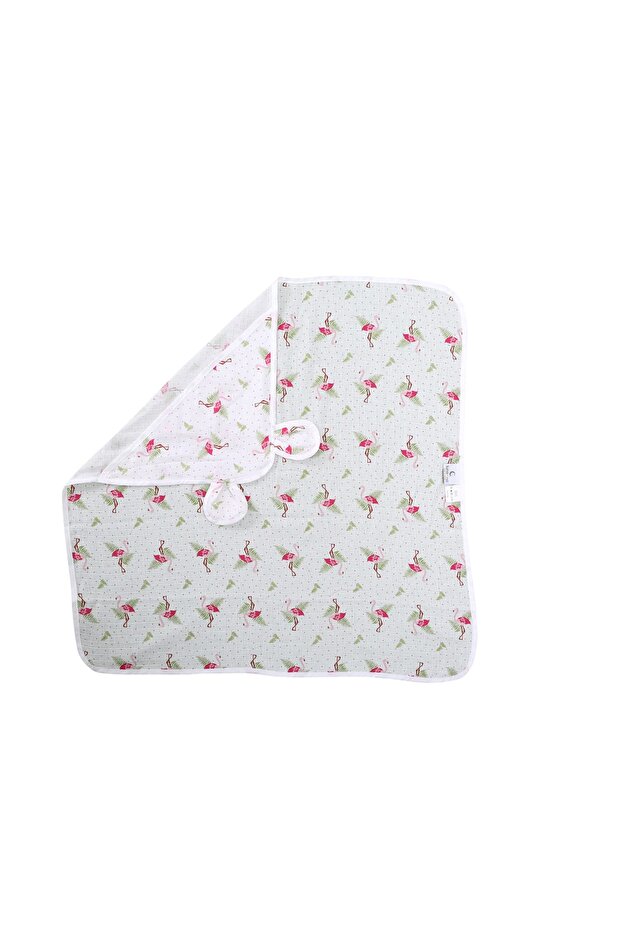 Muslin Baby Swaddle Flamingo with Ears