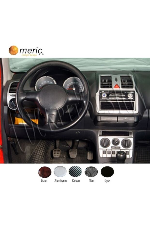 Meriç ® Volkswagen Polo Front Glove Box Trim Aluminum 16 Pieces 1999-2001