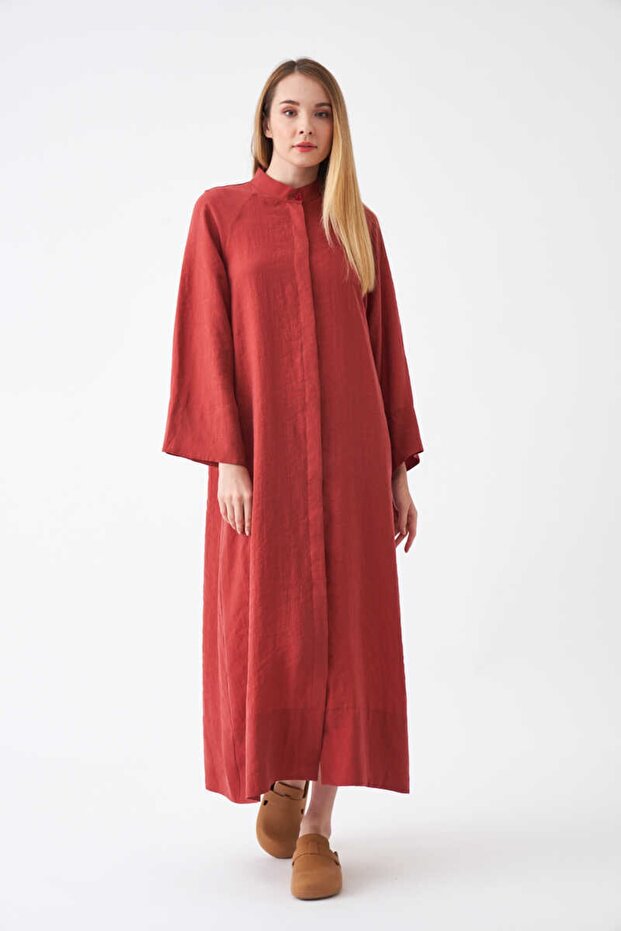 Ferace Model Elbise Gül Kurusu - 2